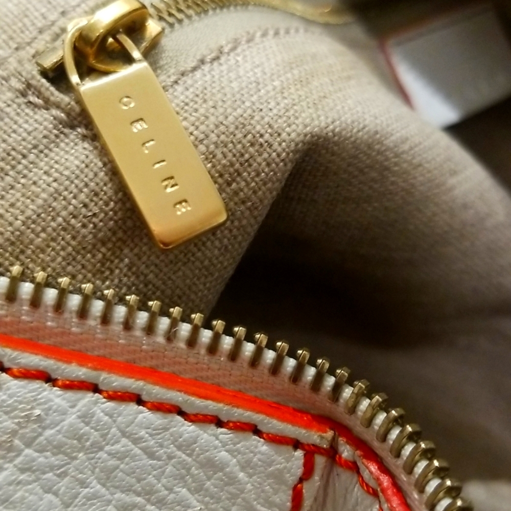 Celine Boogie Bag - iconic Y2K White Leather Satchel Handbag 👜 - Picture 10 of 13